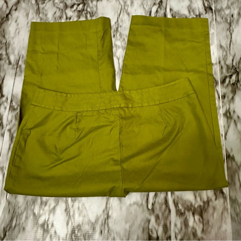 Josephine Chaus Spring Green Ankle Cropped Pants Ankle Capri Stylish Casual Fun - Picture 7 of 7